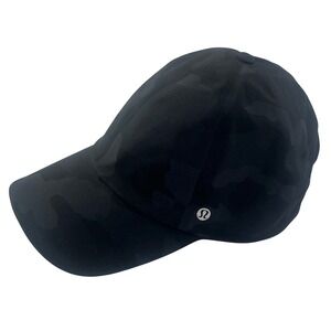 Lululemon Fast Free Athletica Run Hat Womens One Size Black Camo Adjustable Cap
